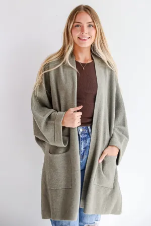 FINAL SALE - Cabin Cuteness Olive Oversized Cardigan