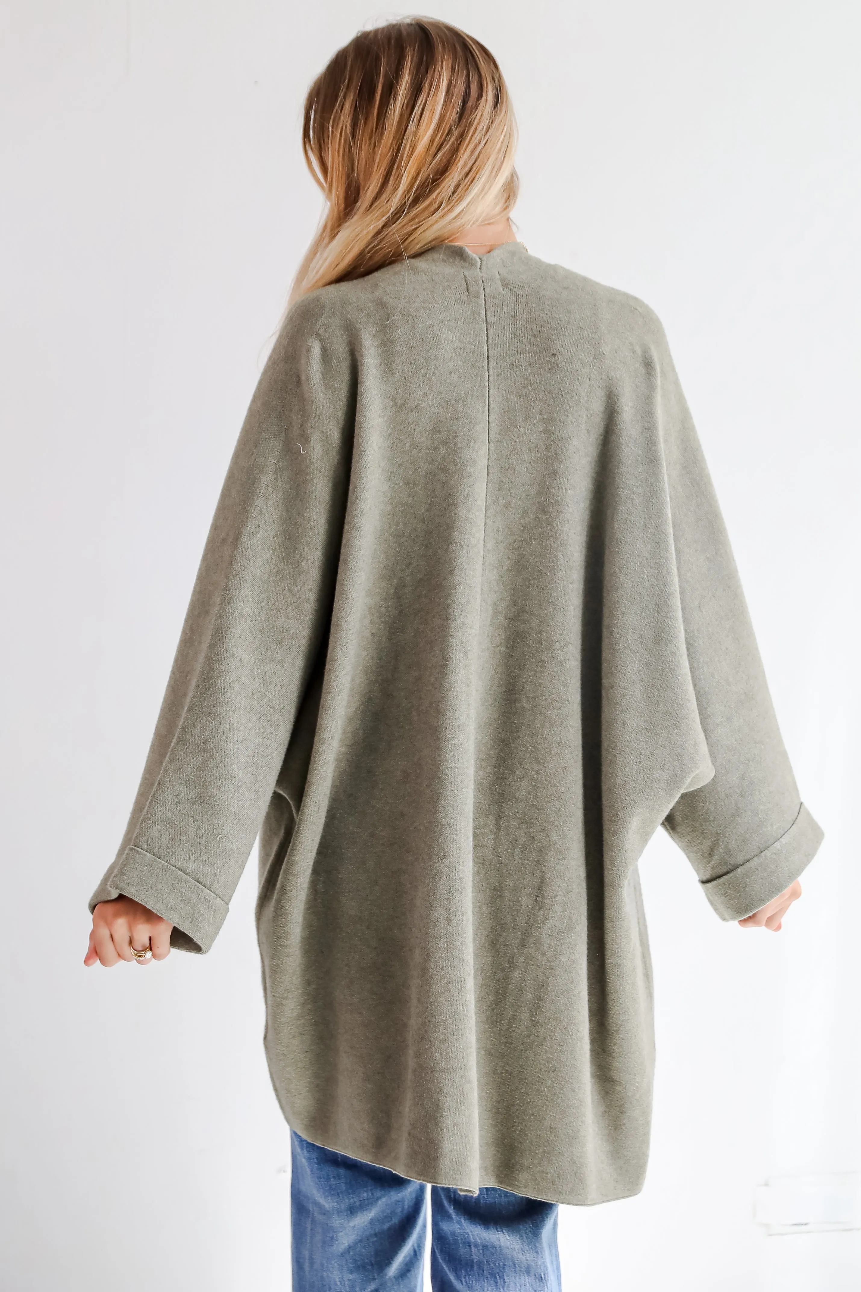 FINAL SALE - Cabin Cuteness Olive Oversized Cardigan