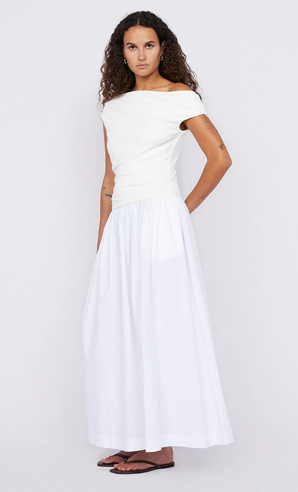 FREYA ASYM MAXI DRESS - IVORY