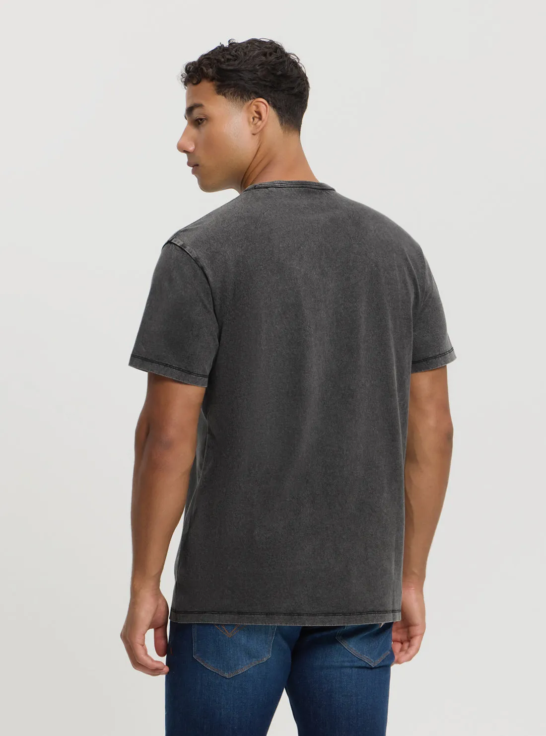 Grey Treated Logo T-Shirt