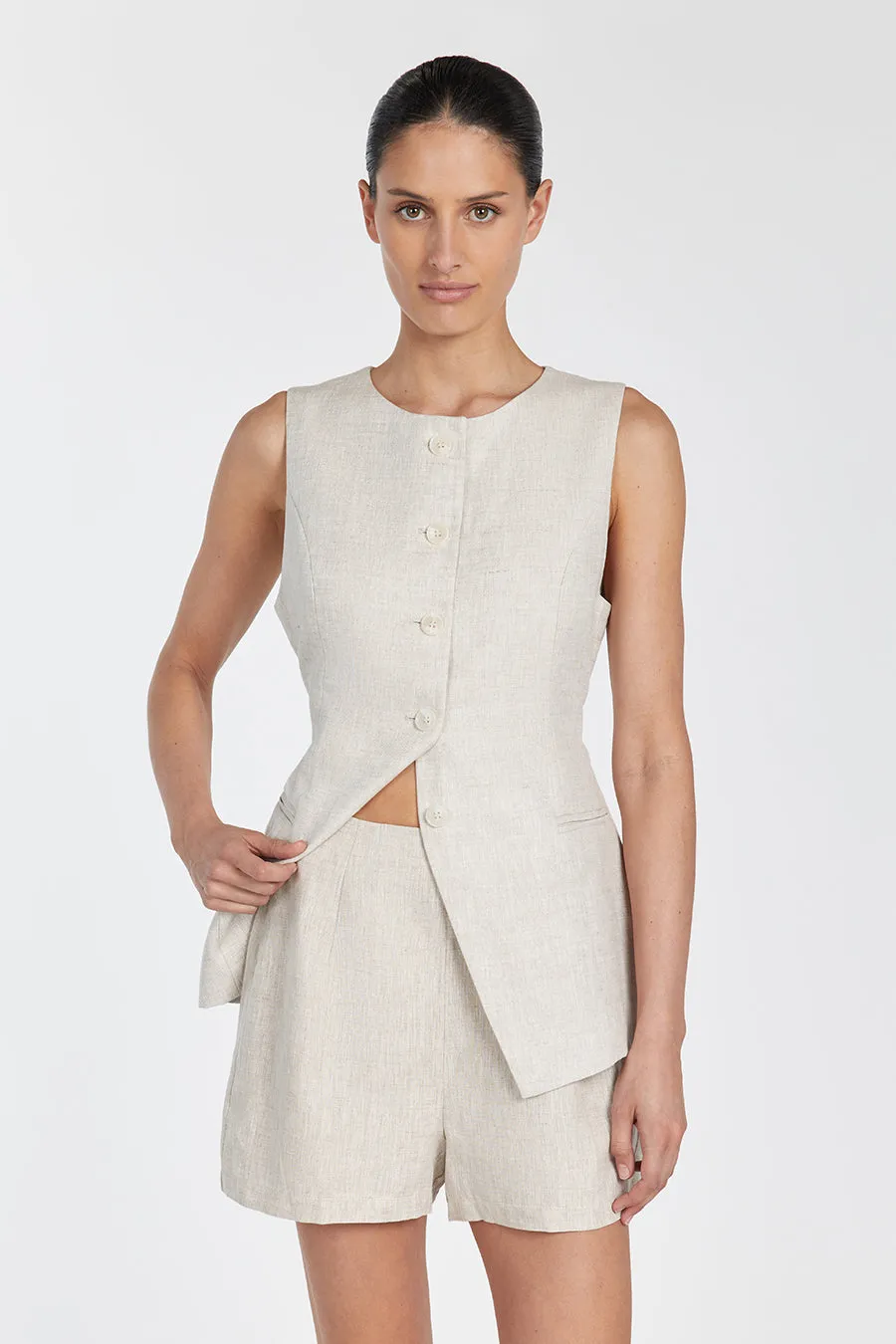 JESSIE NATURAL LINEN SHORT