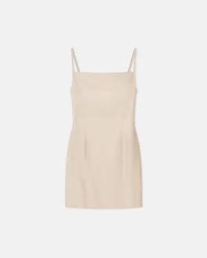 Jorie - Okobor™ Alt-Leather Mini Dress - Creme
