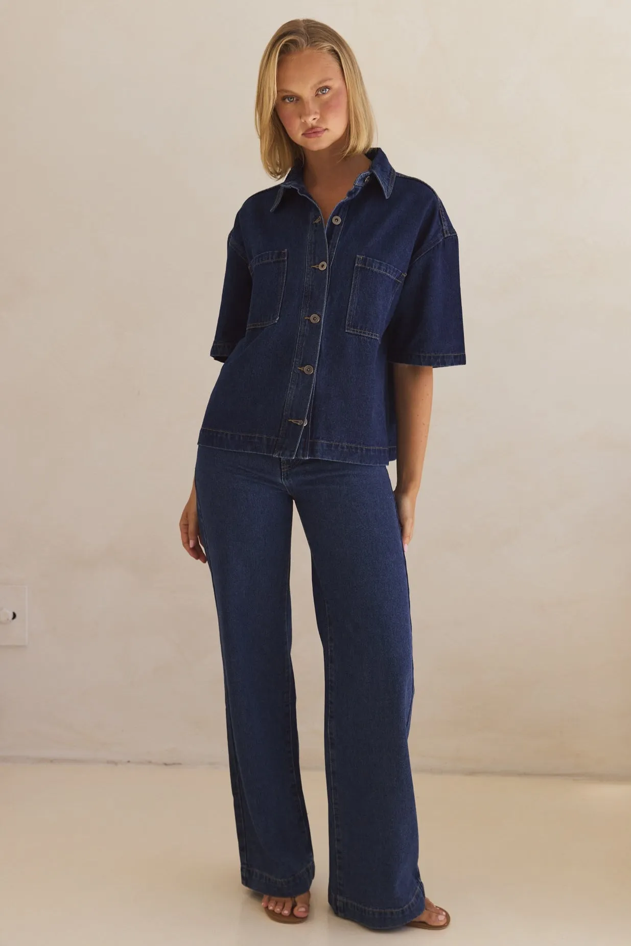 Kensley Denim Shirt (Blue)