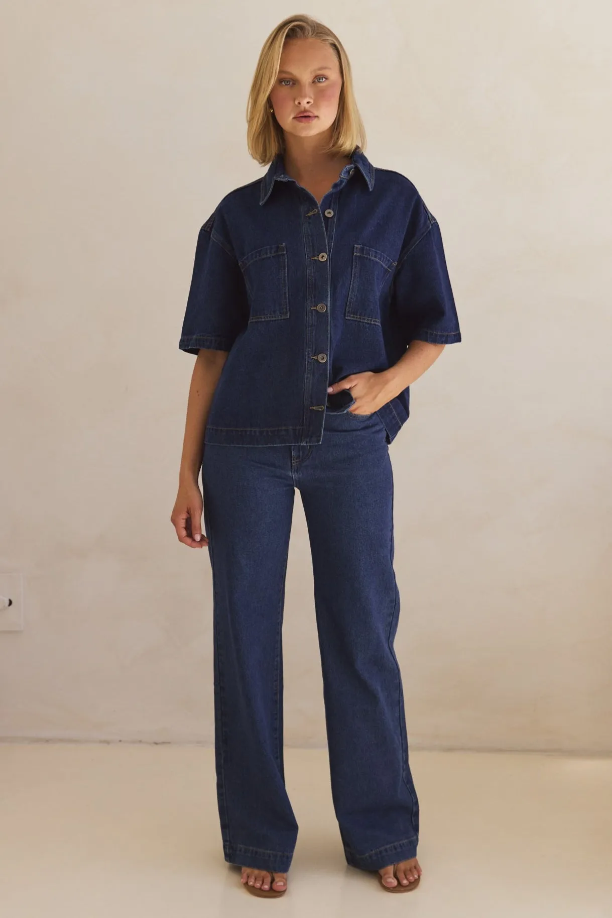 Kensley Denim Shirt (Blue)
