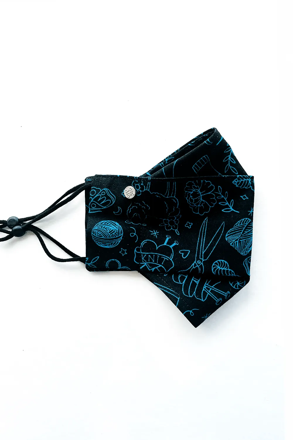 Knitting Lover Print (Box Pleated Mask with Filter Pocket)