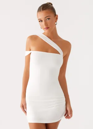 Lena Ruched Mini Dress - Ivory
