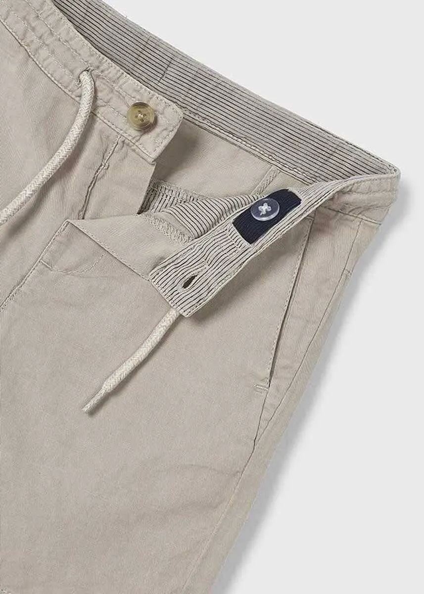 Liam Boys Linen Shorts - Semolina