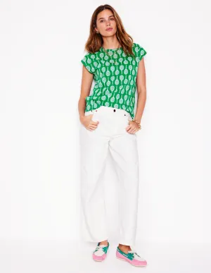 Louisa Slub T-Shirt T1831-Rich Emerald. Tennis