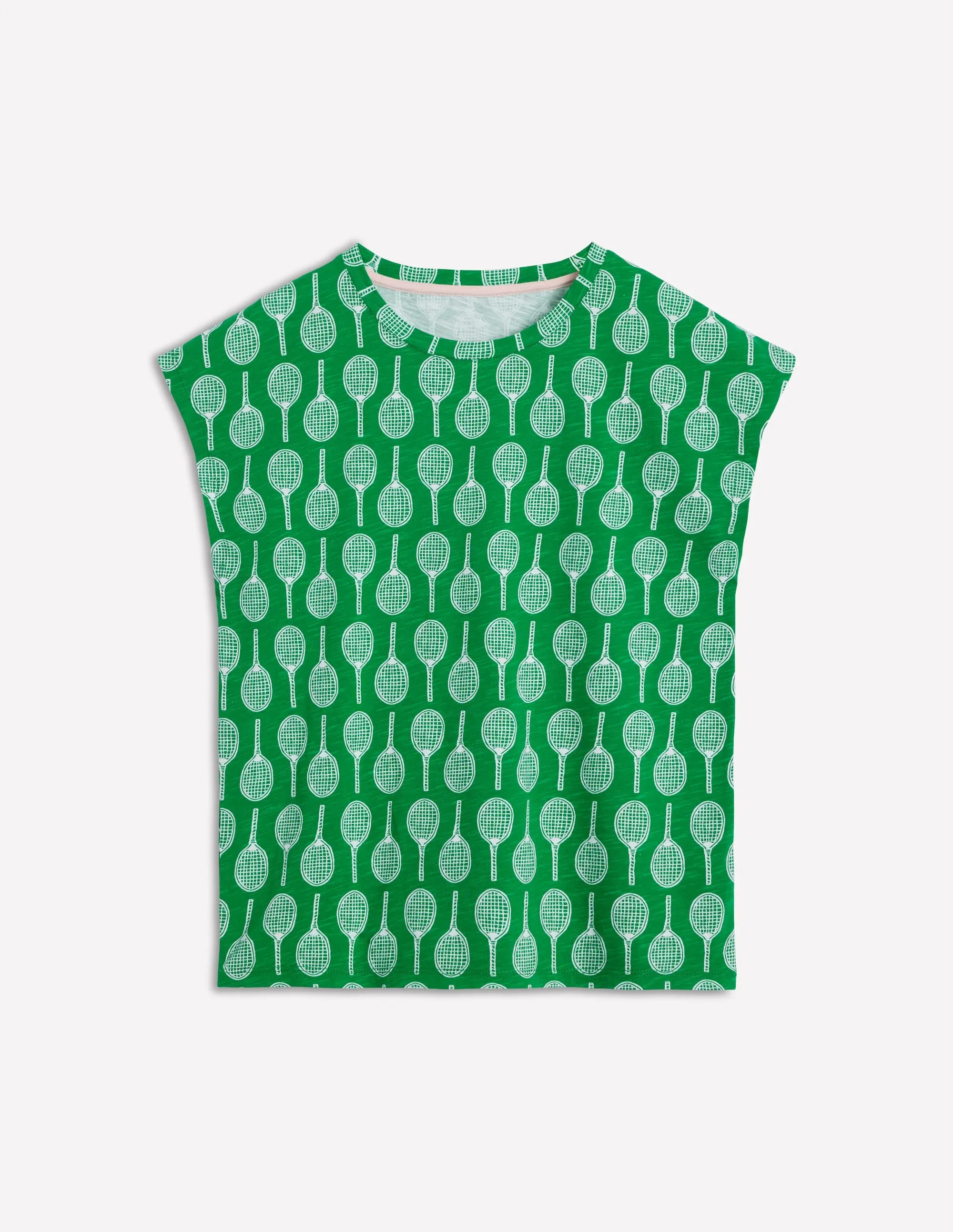 Louisa Slub T-Shirt T1831-Rich Emerald. Tennis