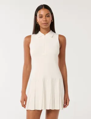 Lulu Pleat Hem Knit Mini Dress