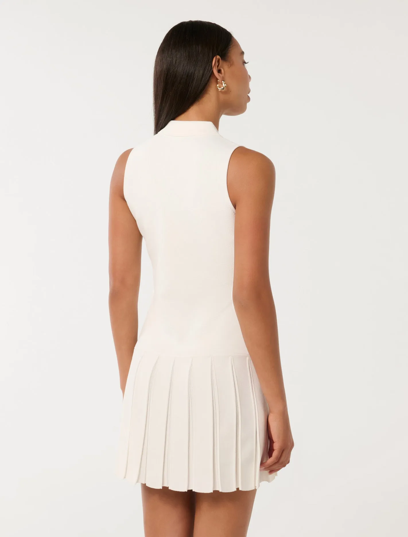 Lulu Pleat Hem Knit Mini Dress
