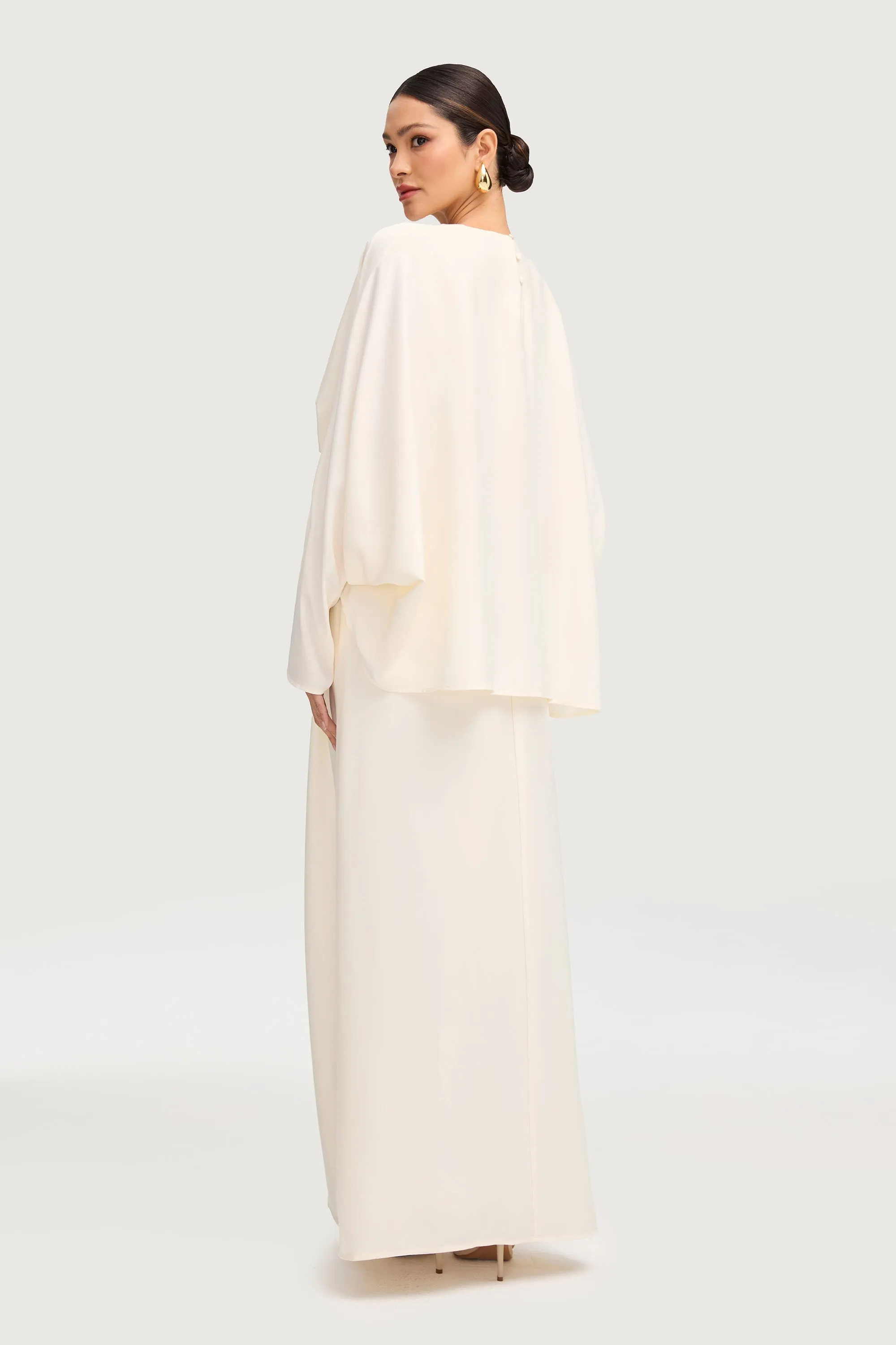 Maleeka Drape Maxi Dress - Moonlight