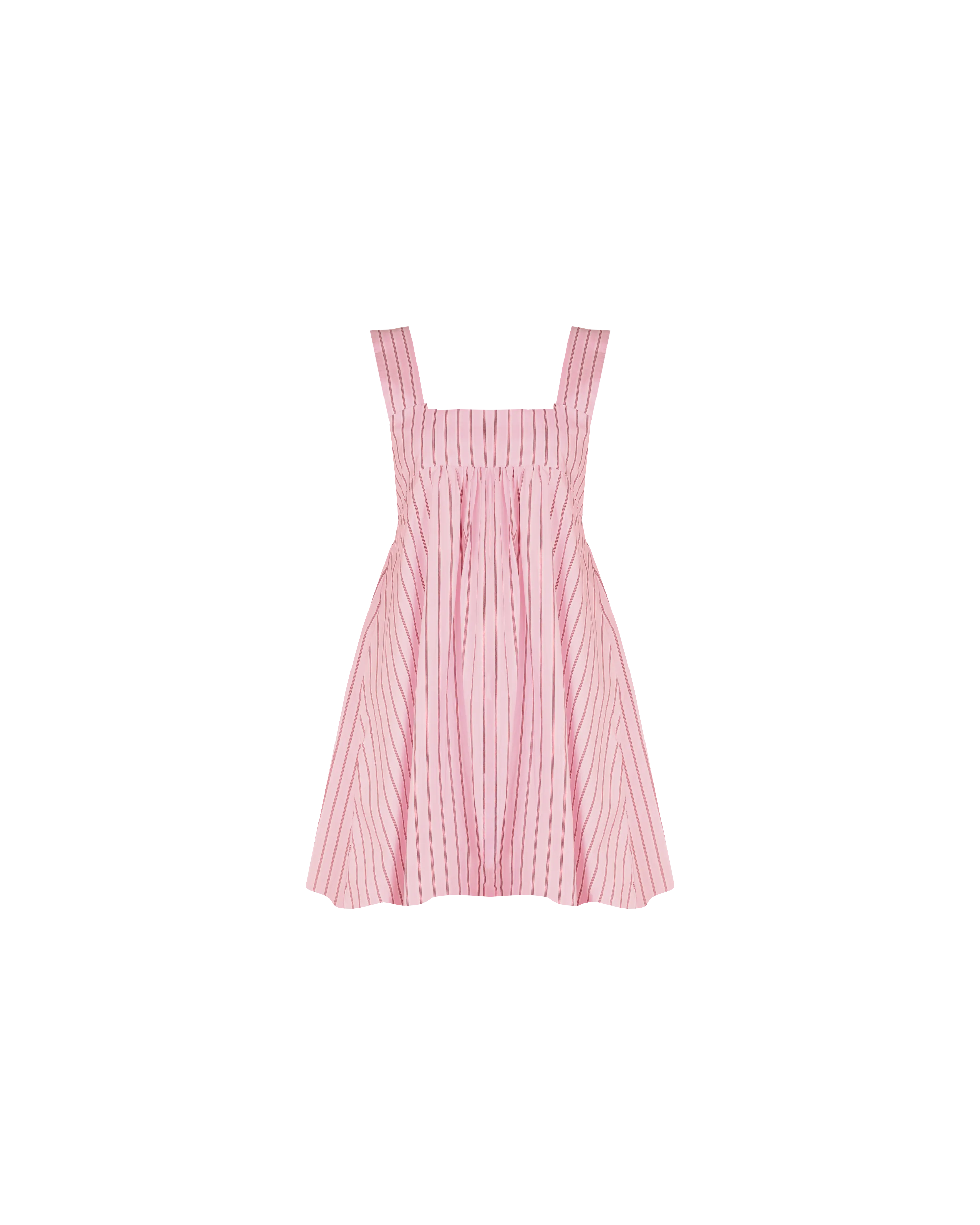 MARGIE TIE MINI DRESS PINK RED STRIPE
