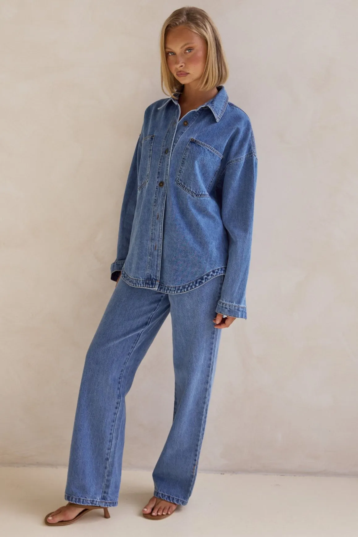 Maya Denim Shirt (Blue)