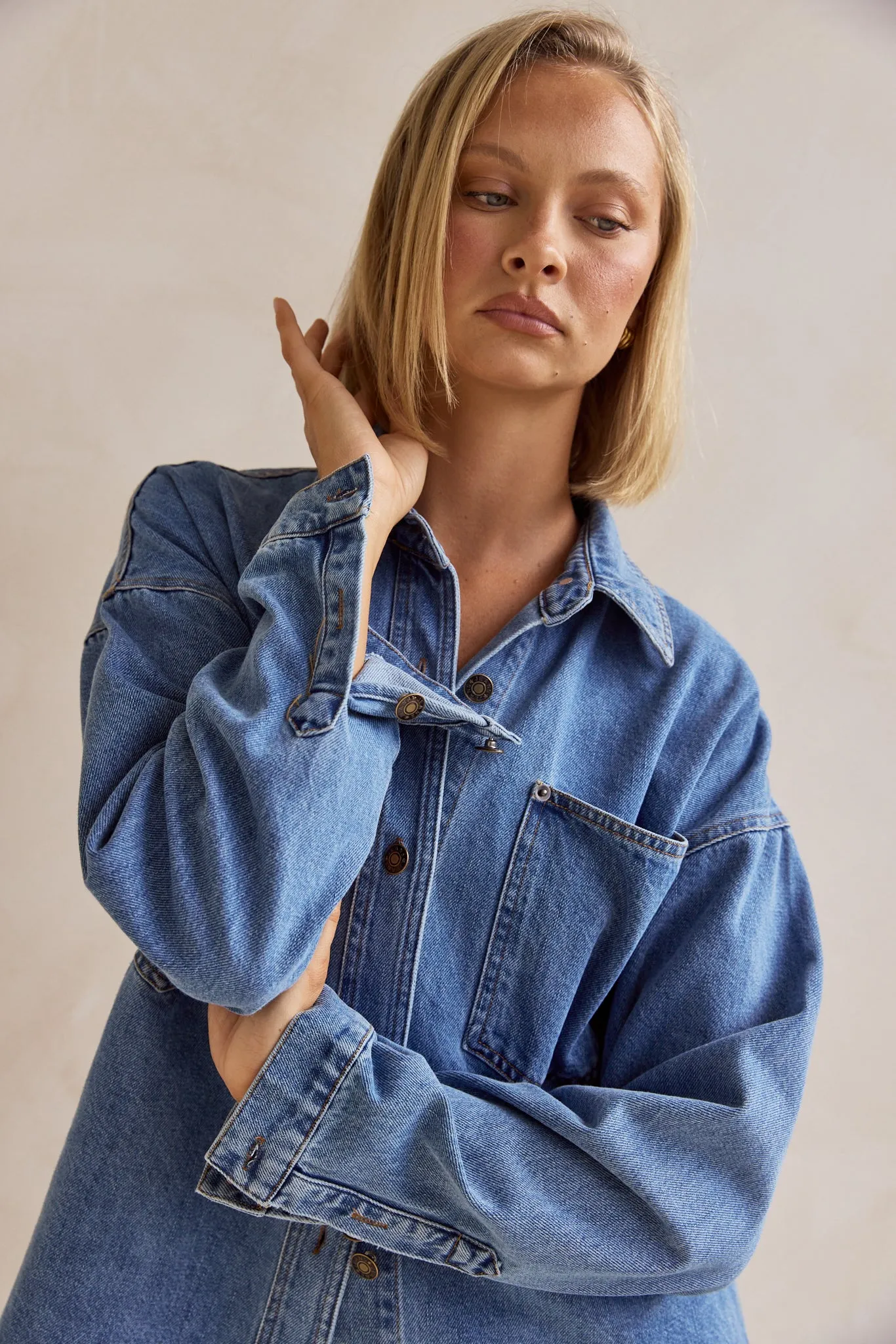 Maya Denim Shirt (Blue)