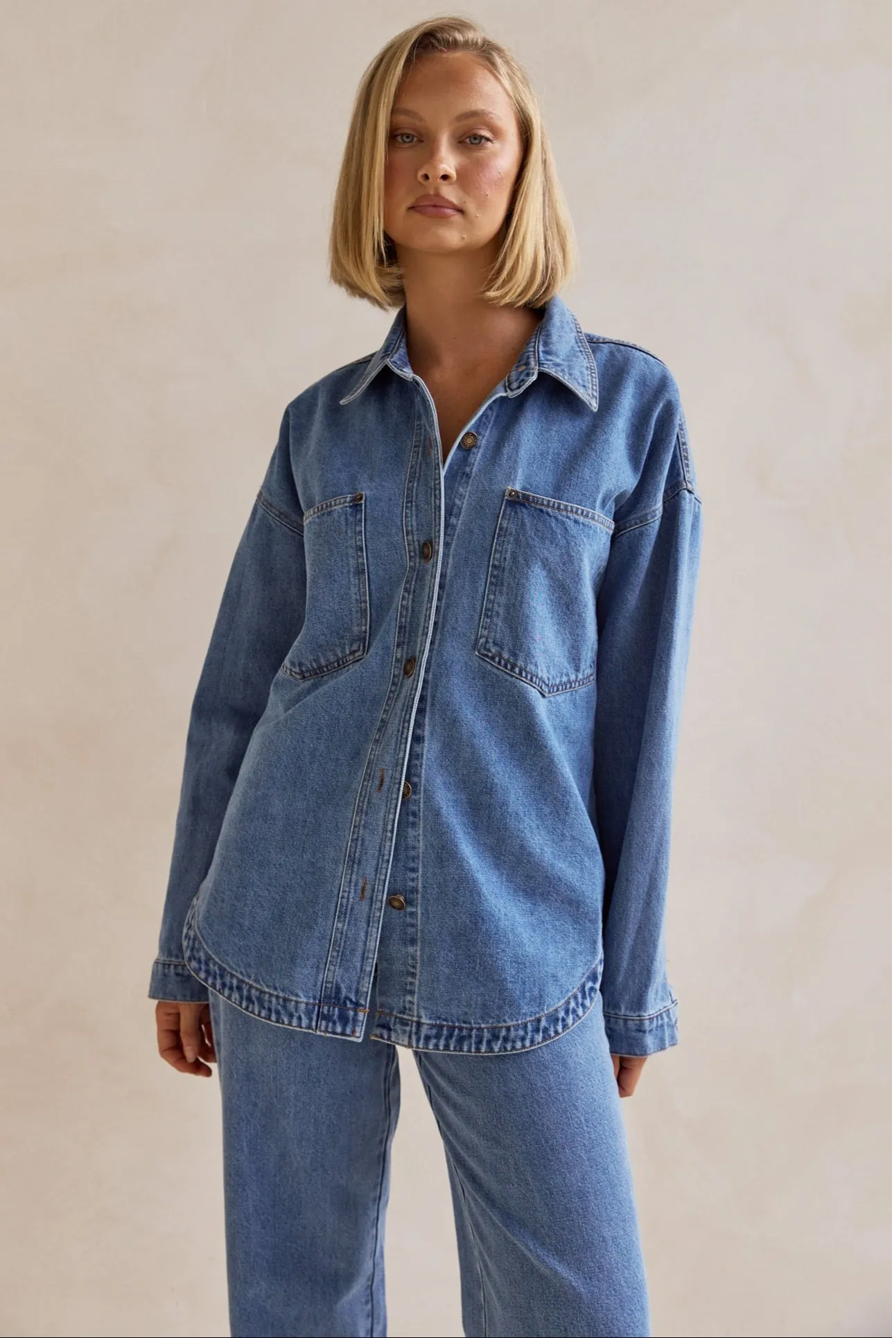 Maya Denim Shirt (Blue)