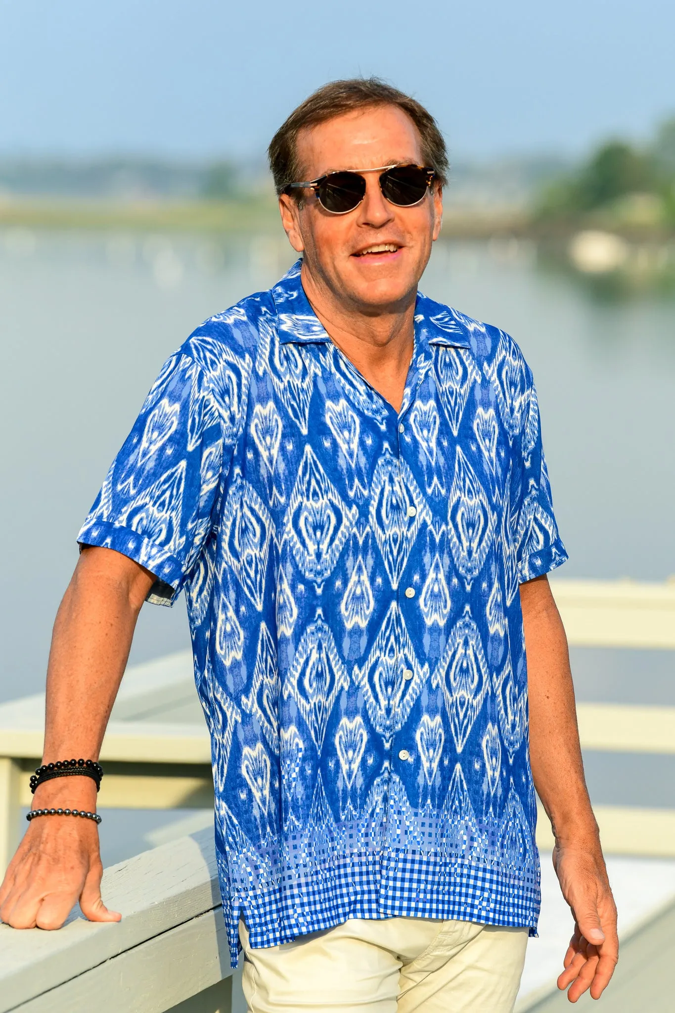 Men's Panama Shirt / Marine