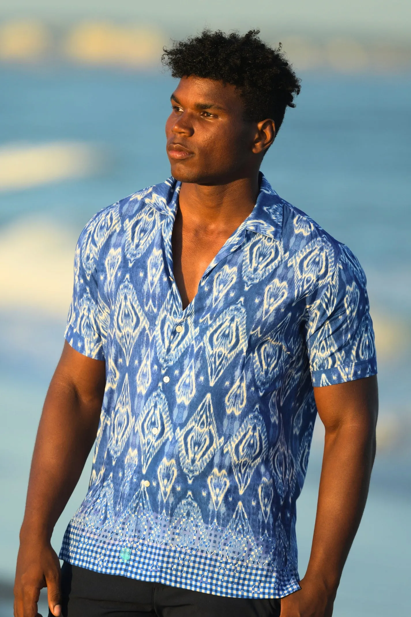Men's Panama Shirt / Marine