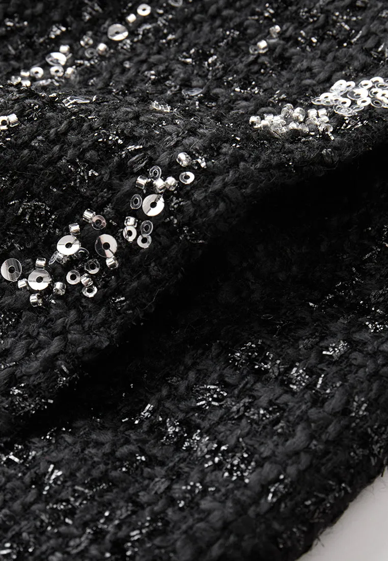 Meteor Shower Embellished Sleeveless Dress
