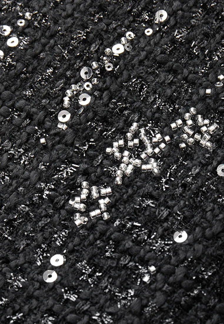 Meteor Shower Embellished Sleeveless Dress
