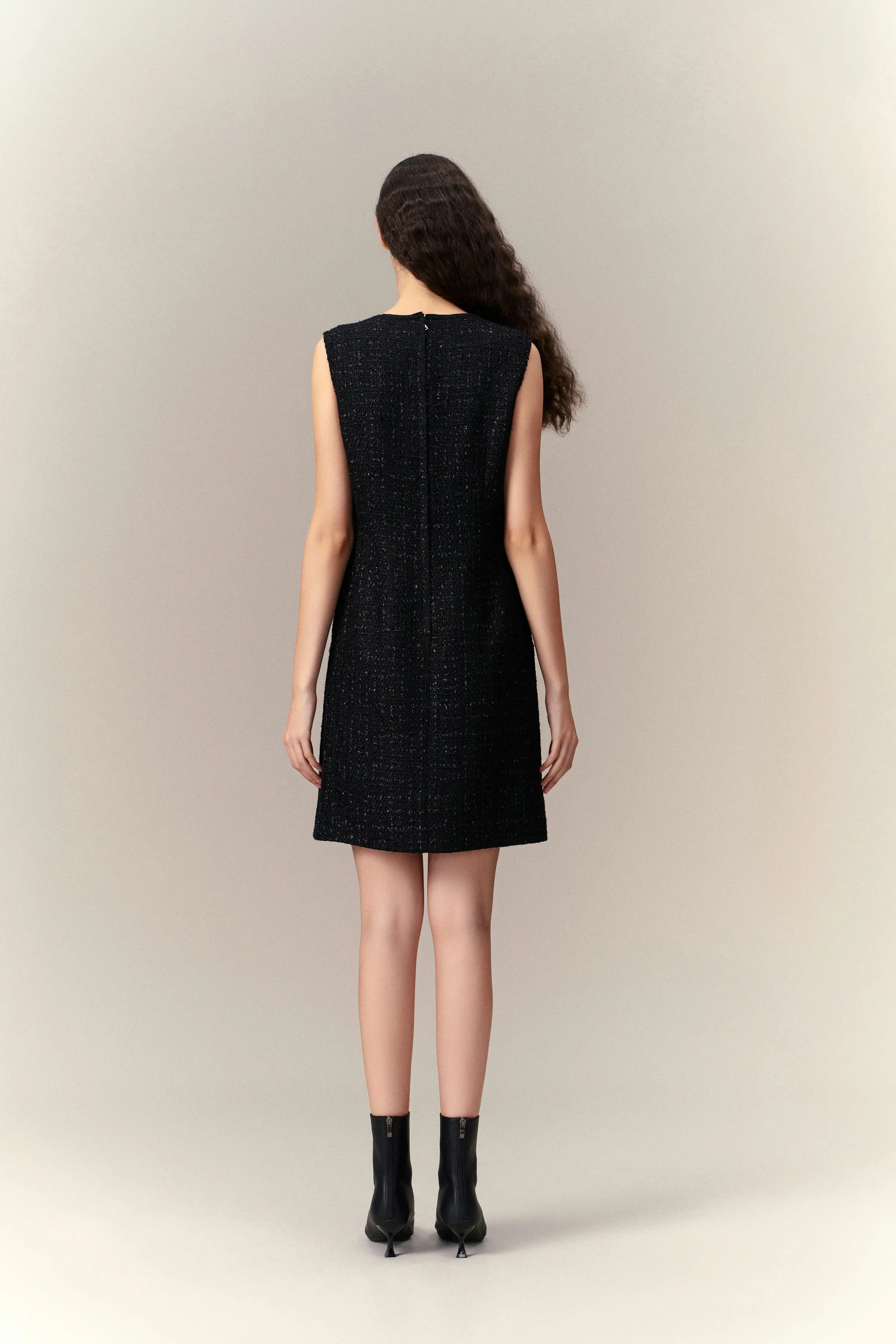 Meteor Shower Embellished Sleeveless Dress