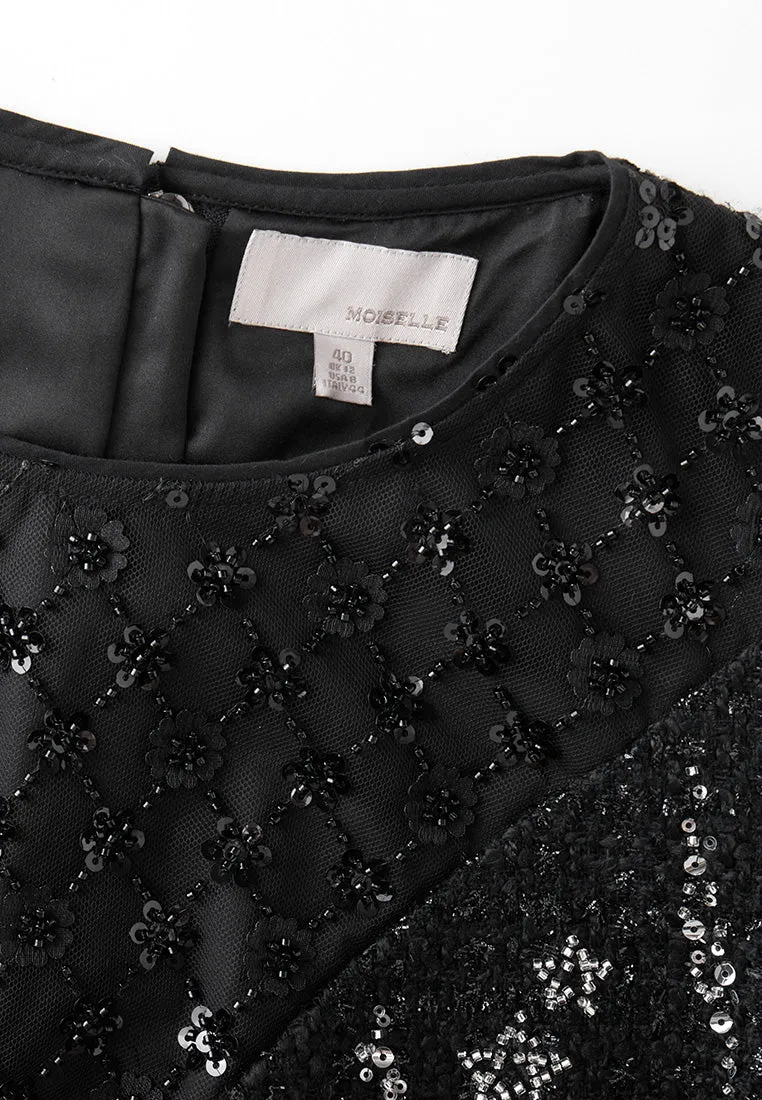 Meteor Shower Embellished Sleeveless Dress
