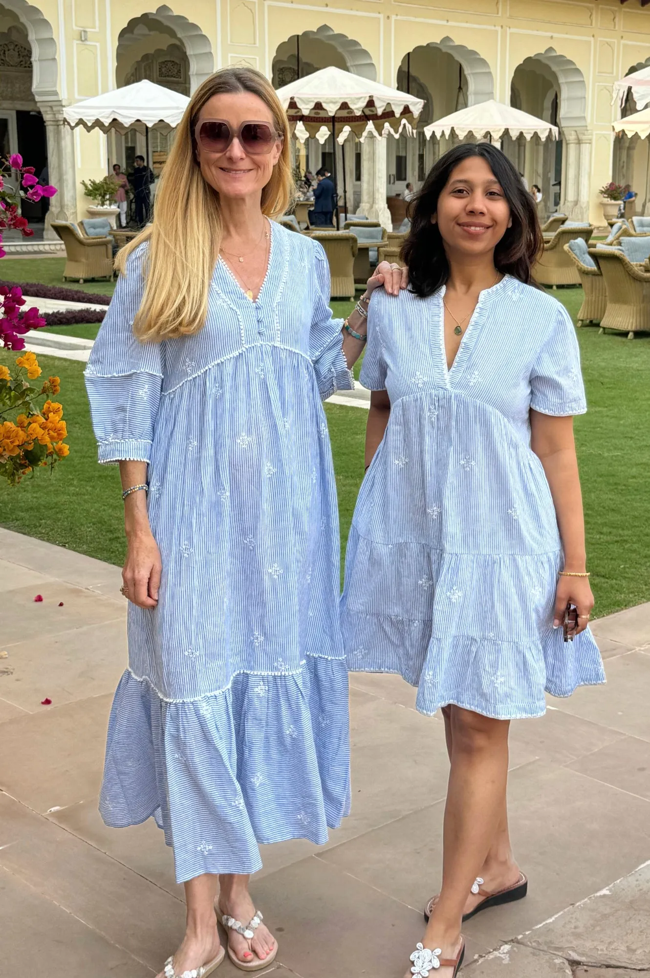 Mindy Dress | Stripe Blue