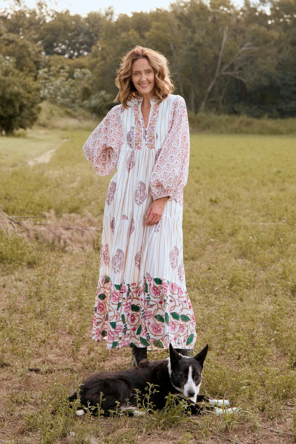 Mirabelle Frill Dress in Flower Field