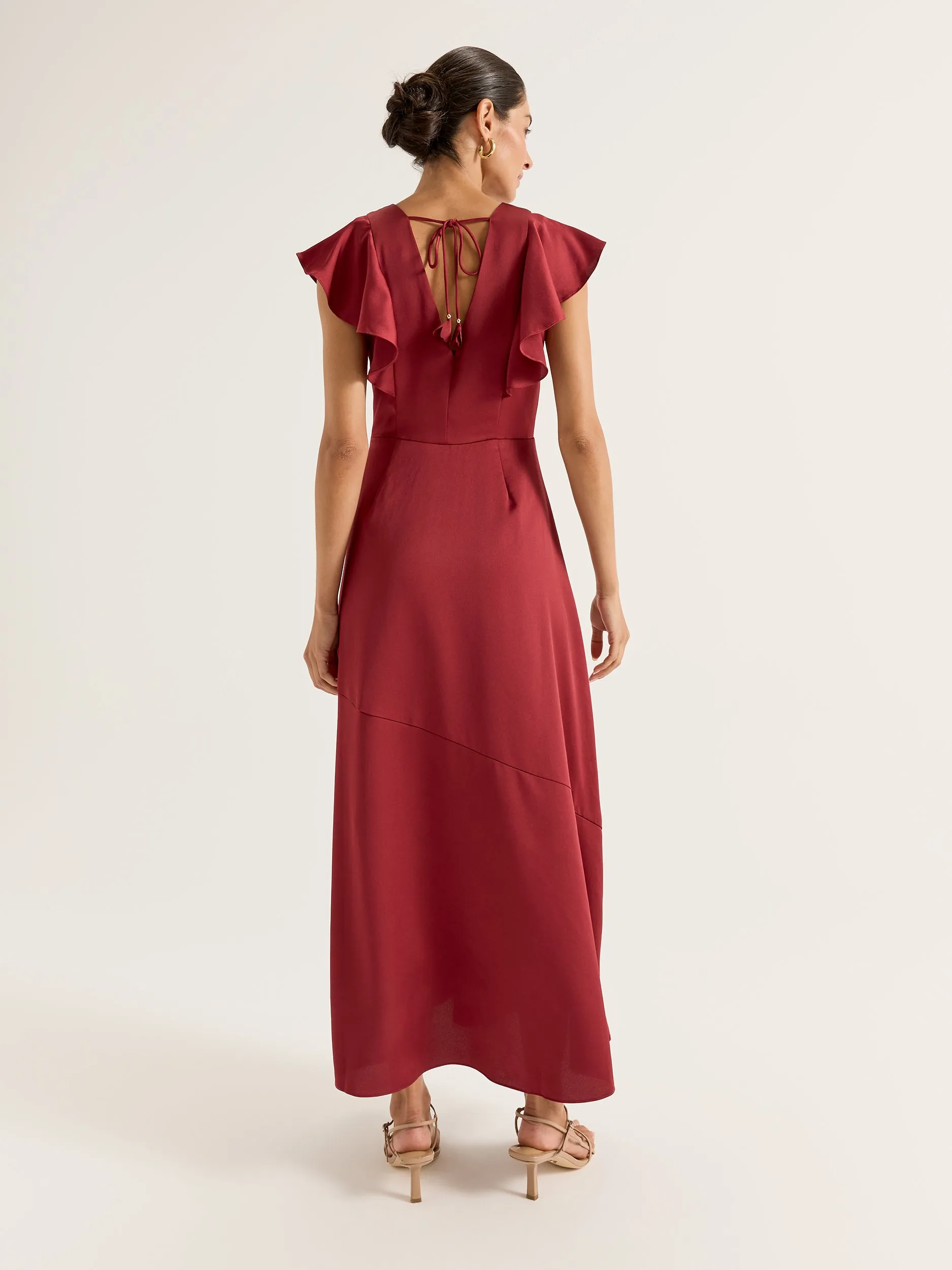 Montreal Flounce Sleeve Dress
