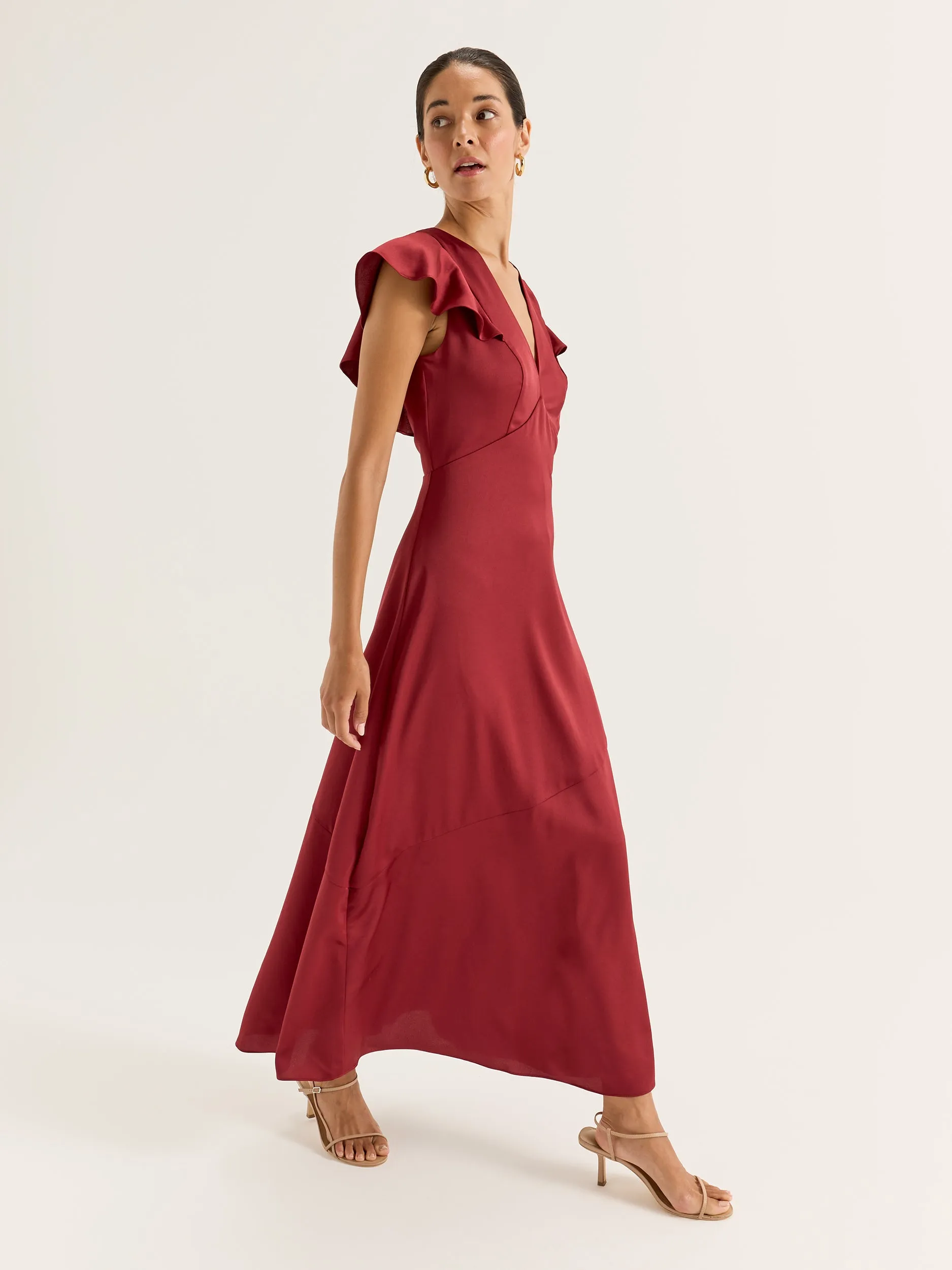 Montreal Flounce Sleeve Dress