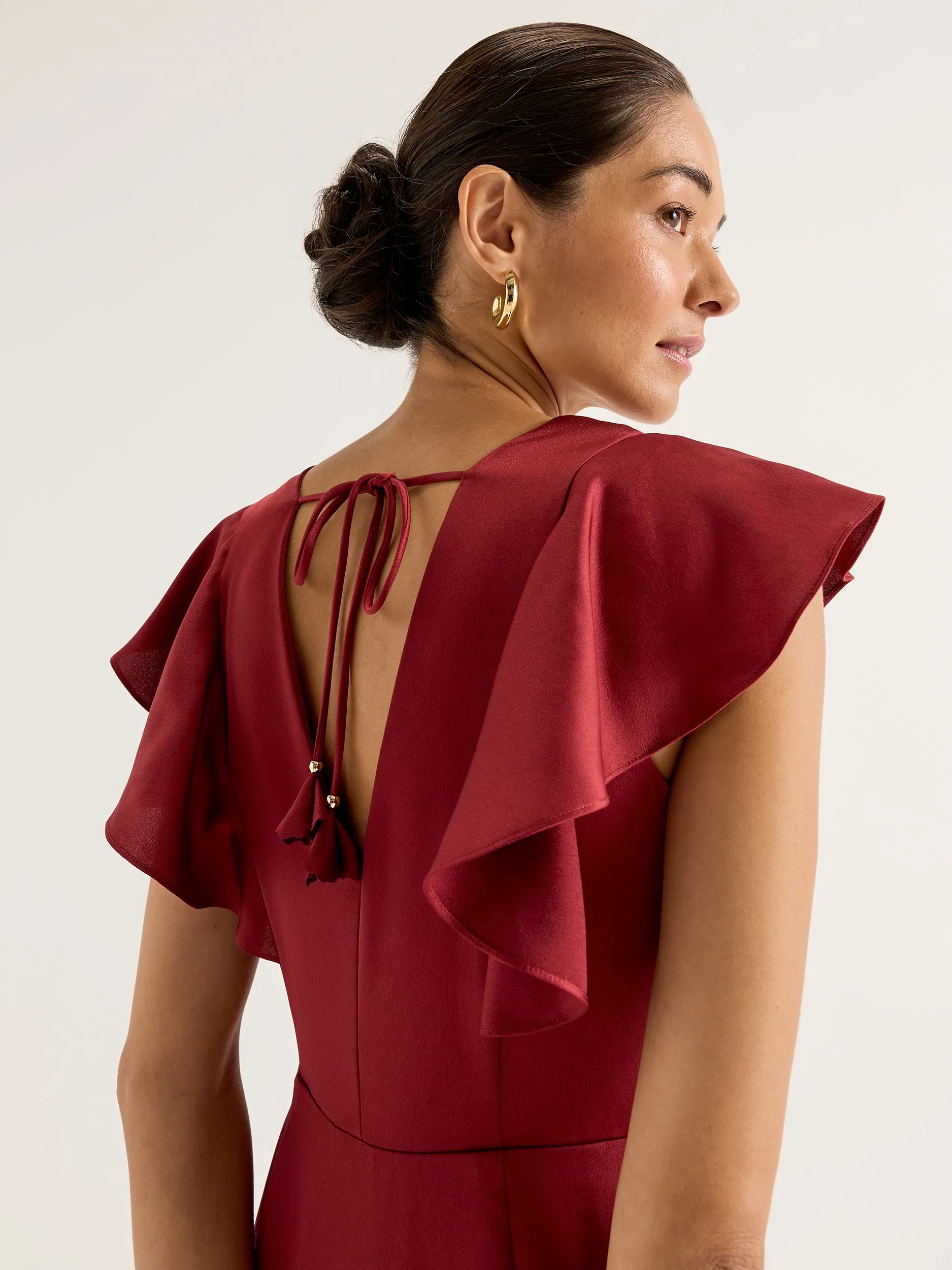 Montreal Flounce Sleeve Dress
