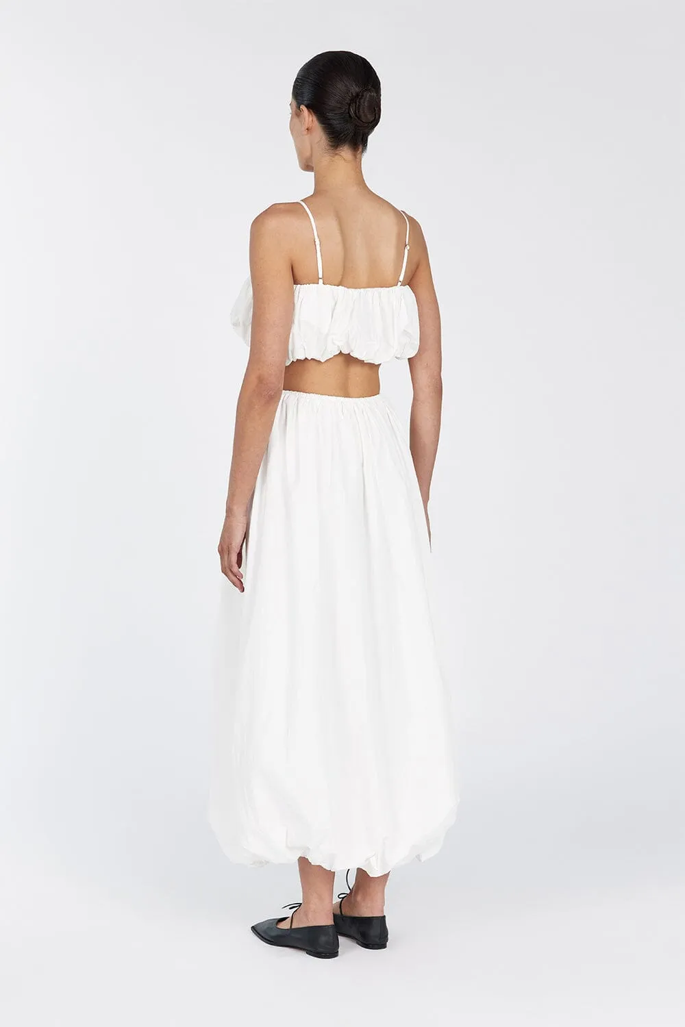 MONTY WHITE BUBBLE CROP TOP