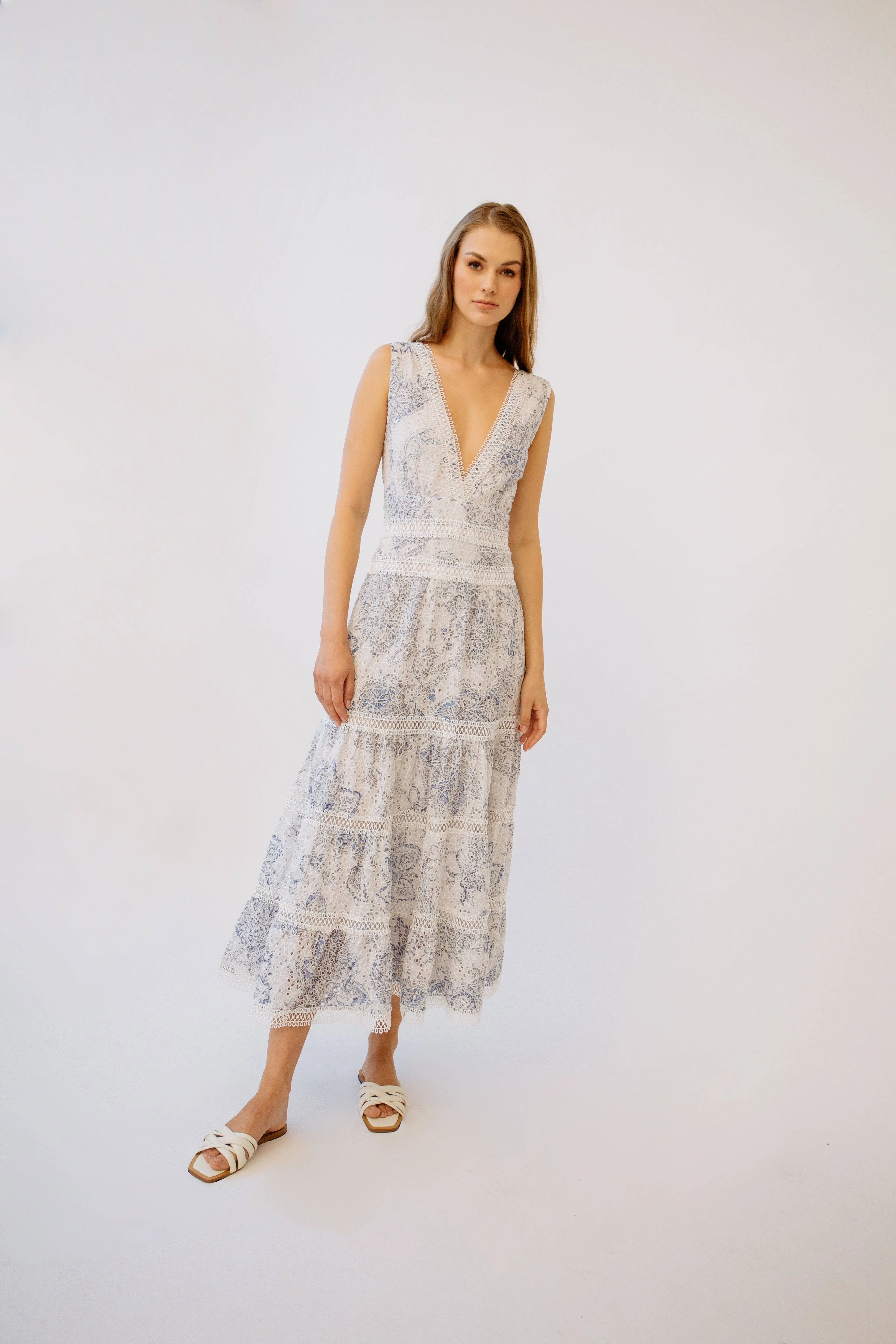 Naina Long Dress Blue