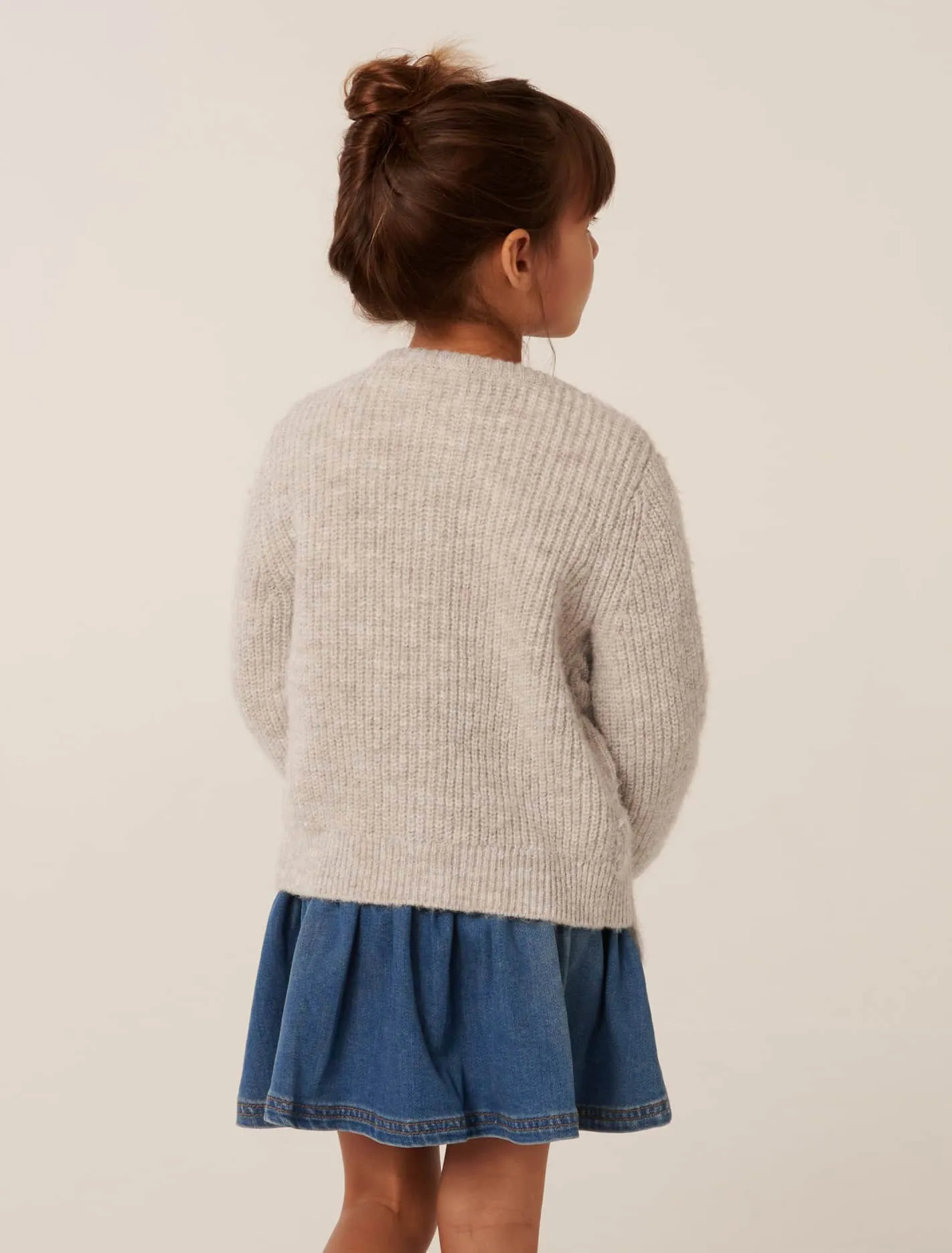 Nellie Girls Bow Knit Cardigan