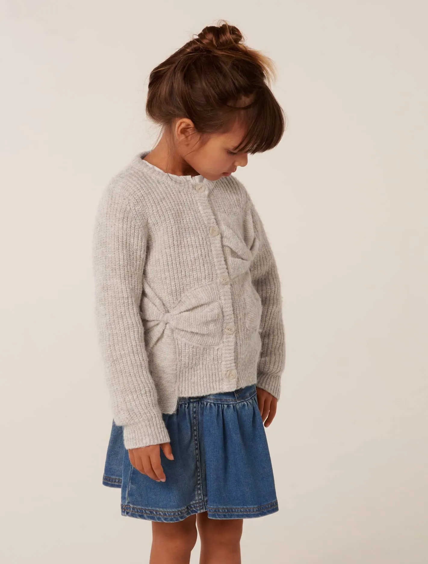 Nellie Girls Bow Knit Cardigan