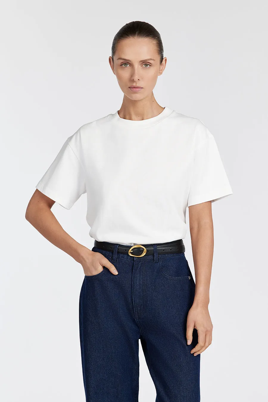NOAH OFF WHITE SIGNATURE COTTON TEE