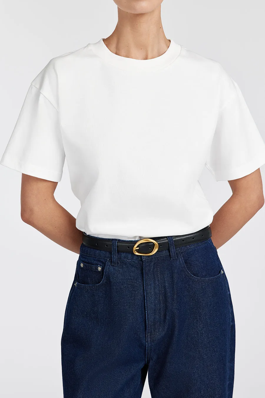 NOAH OFF WHITE SIGNATURE COTTON TEE