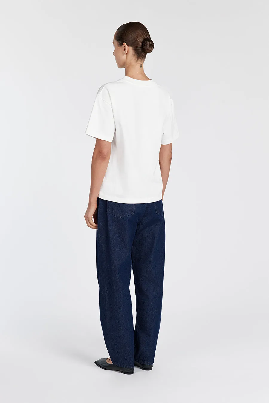 NOAH OFF WHITE SIGNATURE COTTON TEE