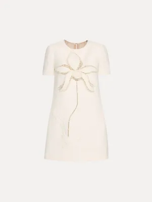 Orchid Embroidered Tweed Shift Dress