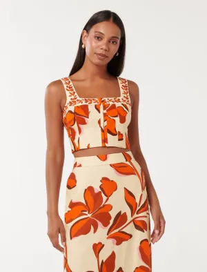 Orla Square Neck Bustier Top