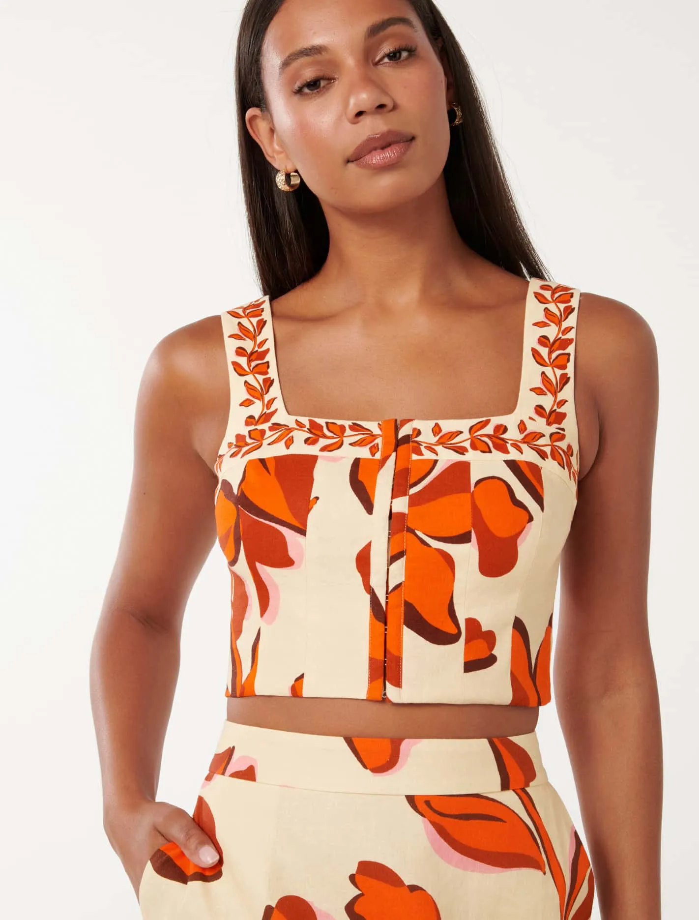 Orla Square Neck Bustier Top