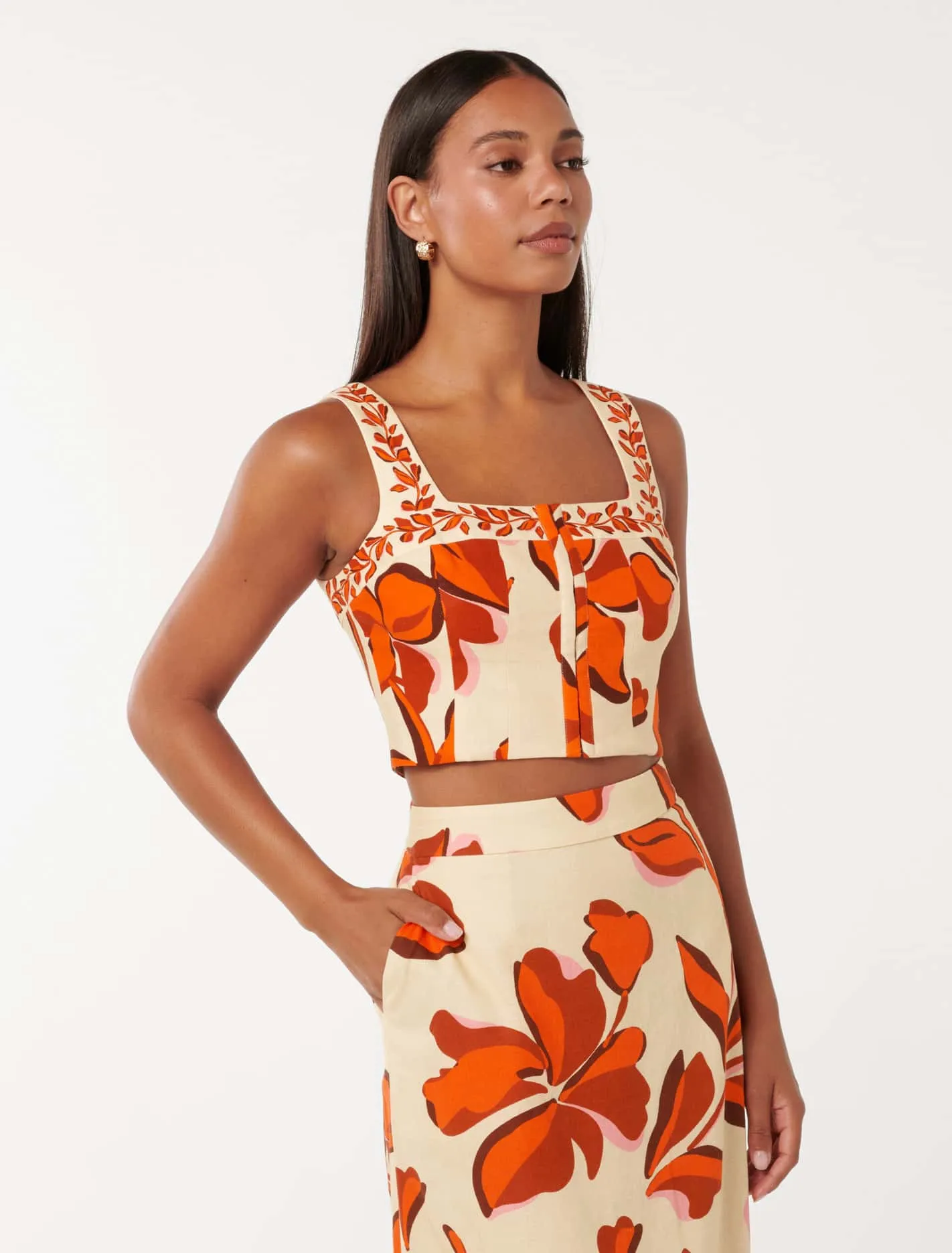Orla Square Neck Bustier Top