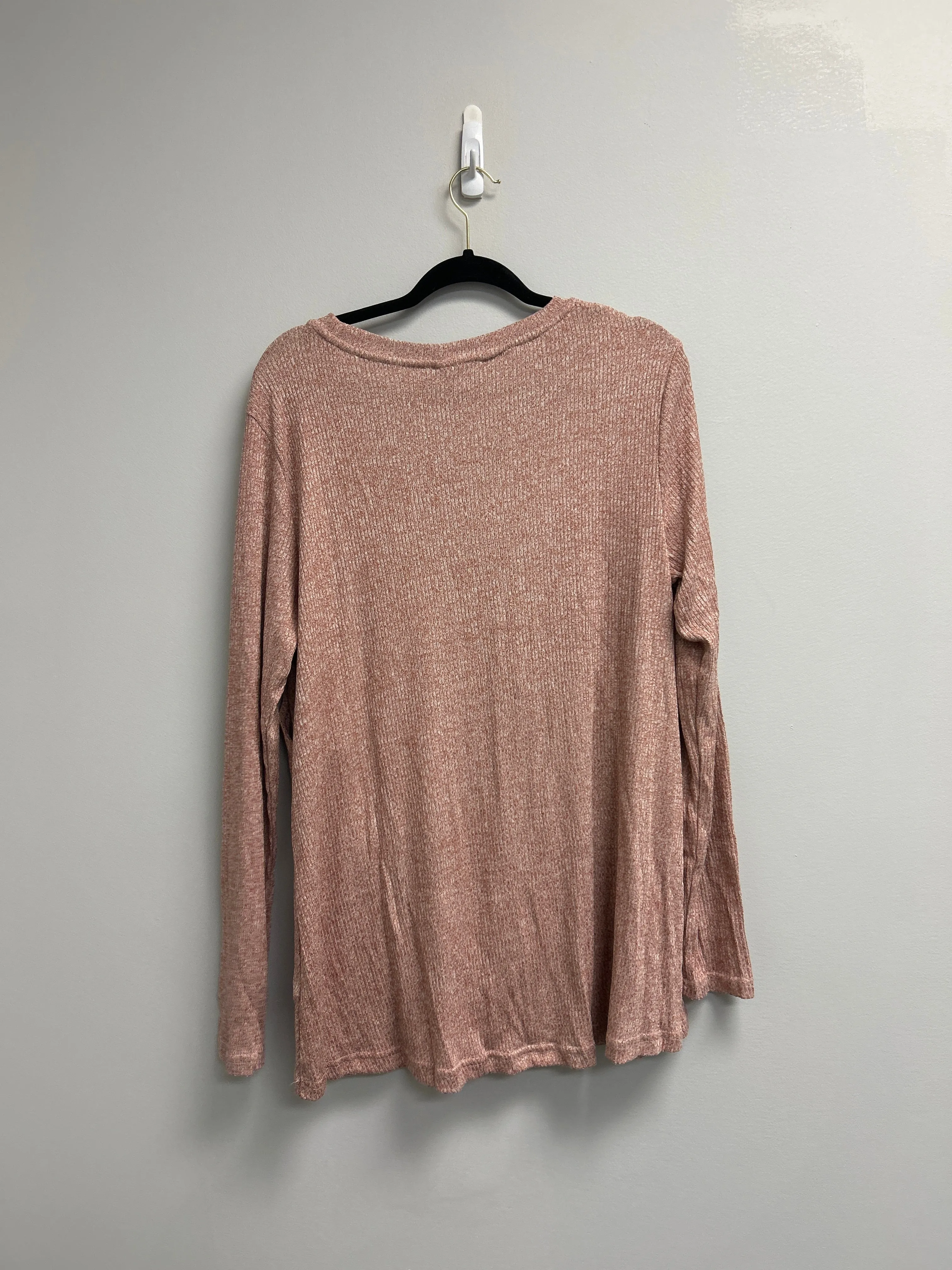 Outlet 7182 - Latched Mama Long Sleeve Twist Front Nursing Top - Final Sale - SANDSTONE - 1X