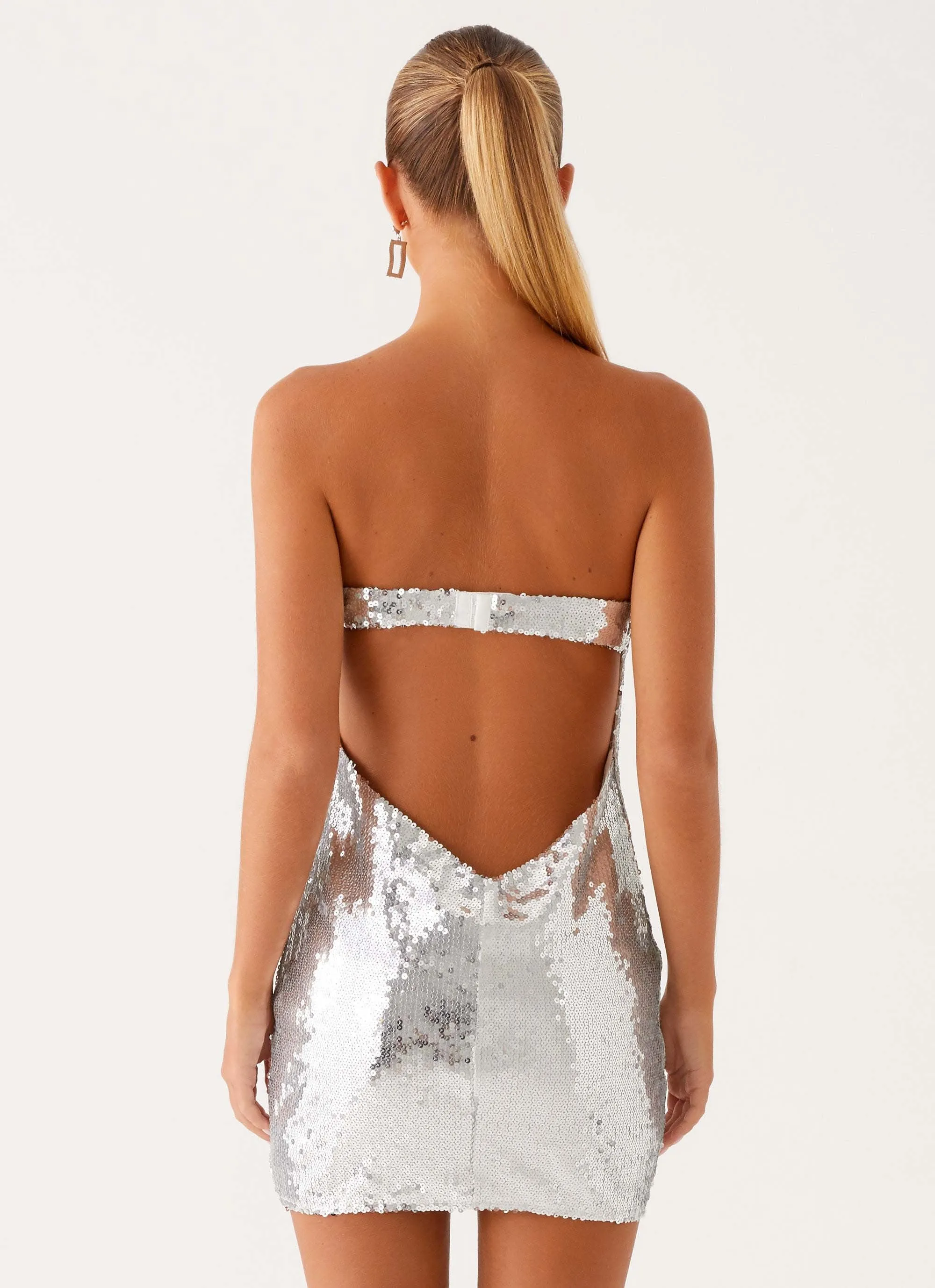 Pacha Sequin Mini Dress - Silver Sequin