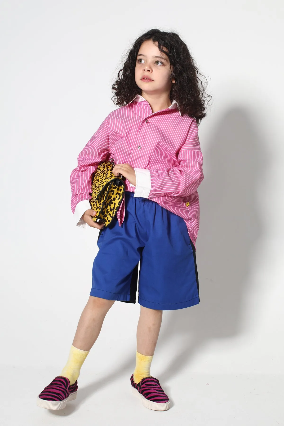 PINK AND WHITE STRIPED LOOSE SHIRT