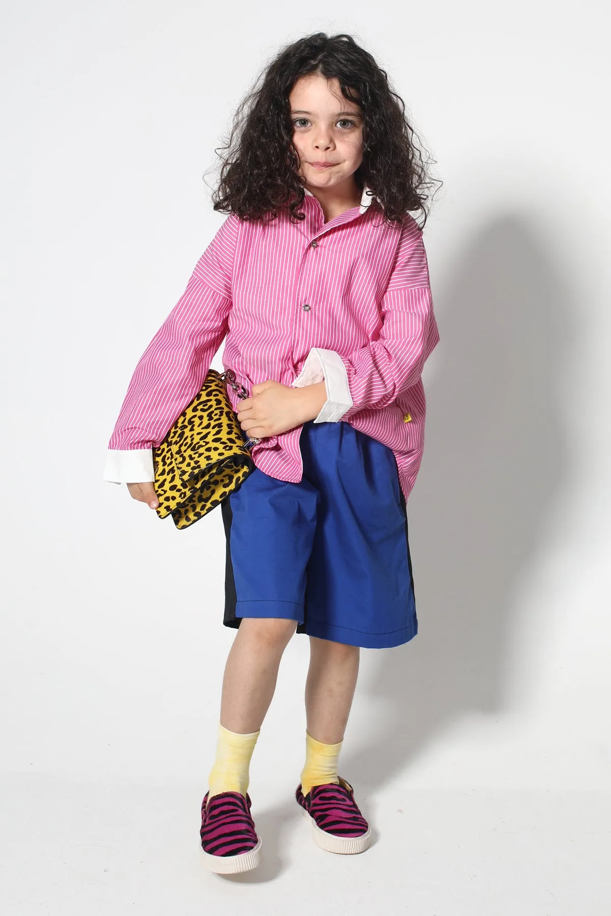 PINK AND WHITE STRIPED LOOSE SHIRT