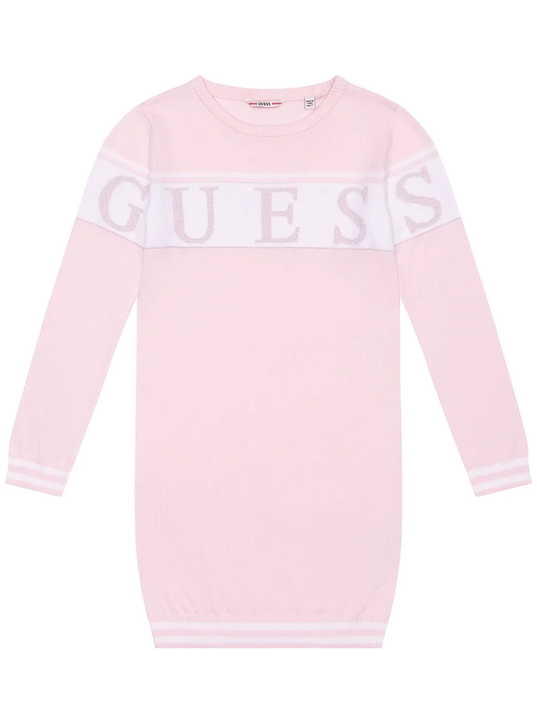 Pink Long Sleeve Knit Dress (2-7)