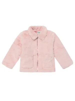 Pink Rose Faux Fur Jacket (2-7)