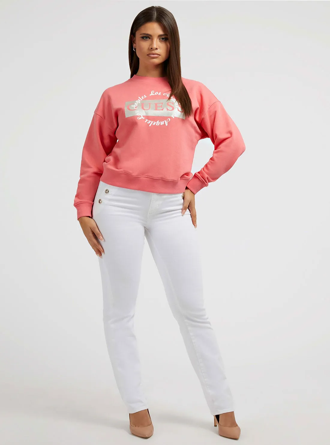 Pink Round Logo Jumper
