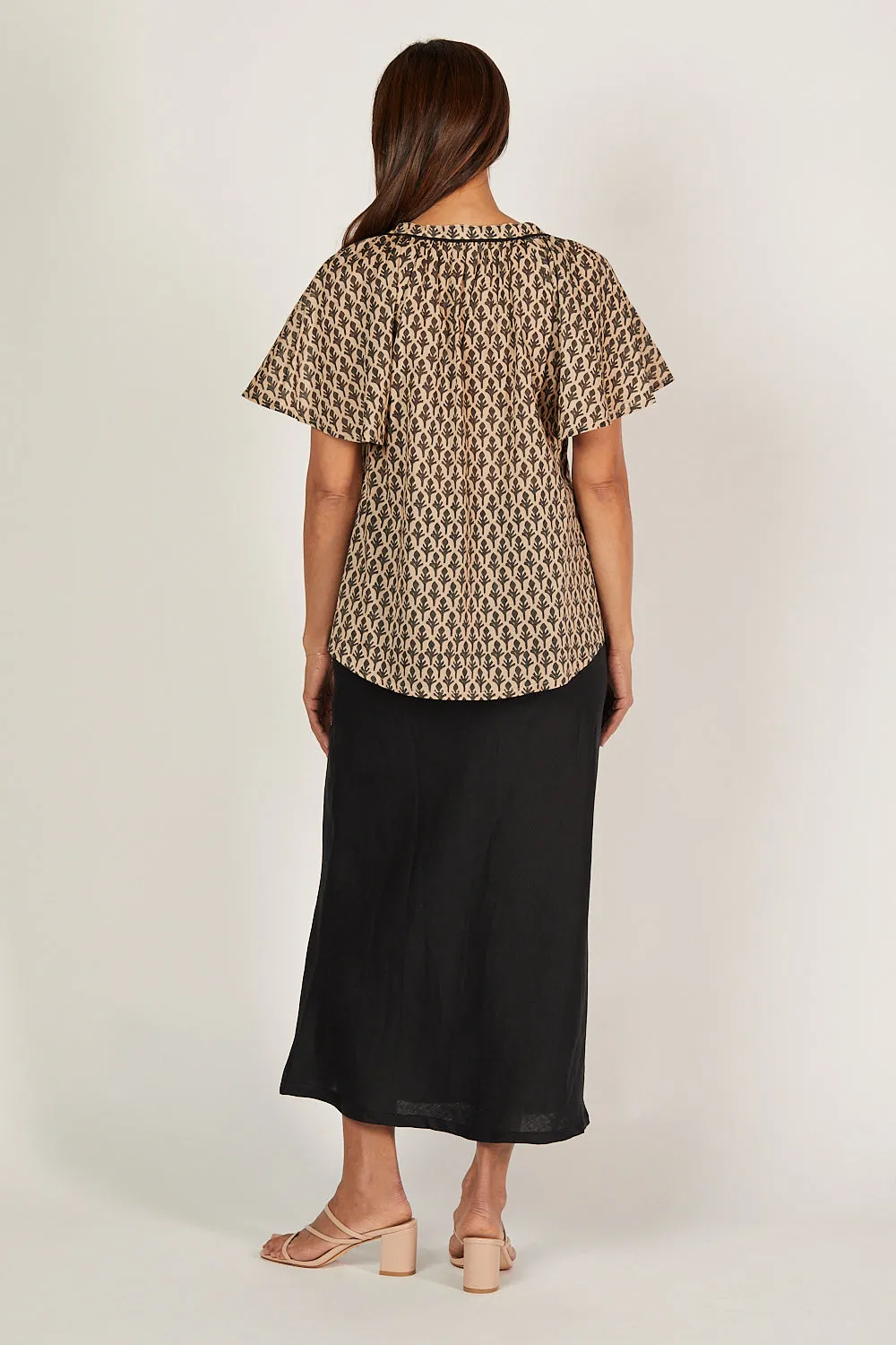 Quinn Short Sleeve Top in Woodlet